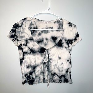 Tie-dye Garage Cropped Shirt